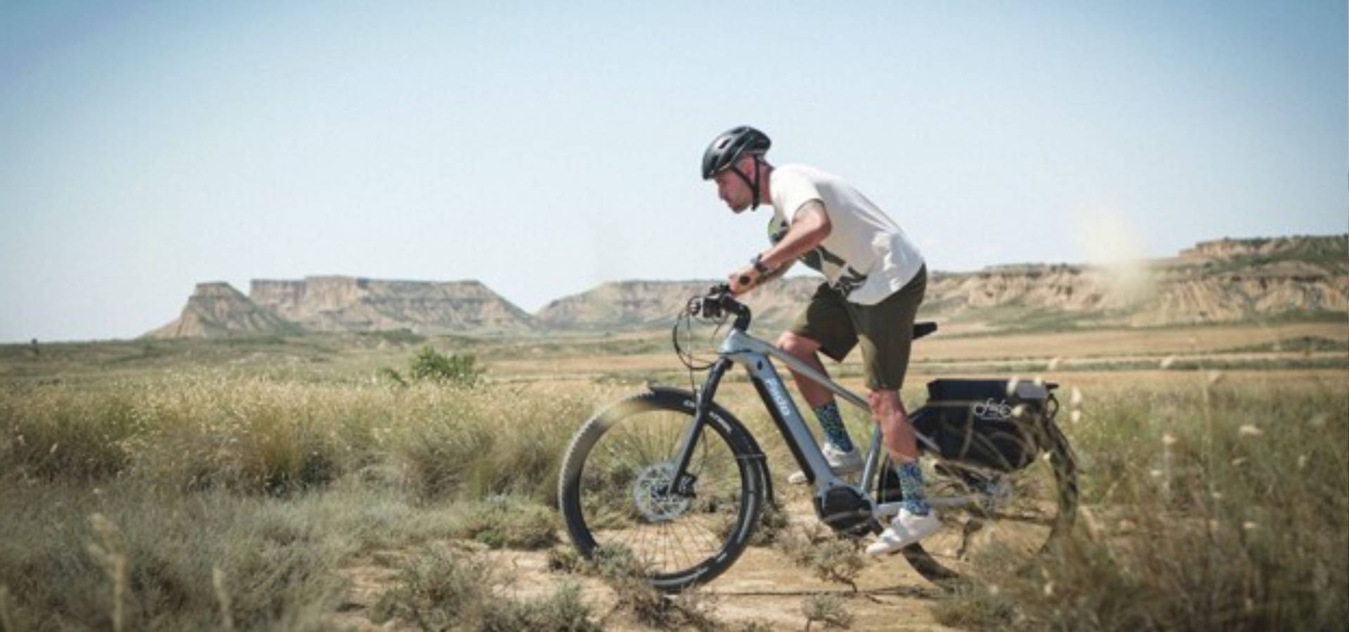 Elektrische fatbike onderweg.