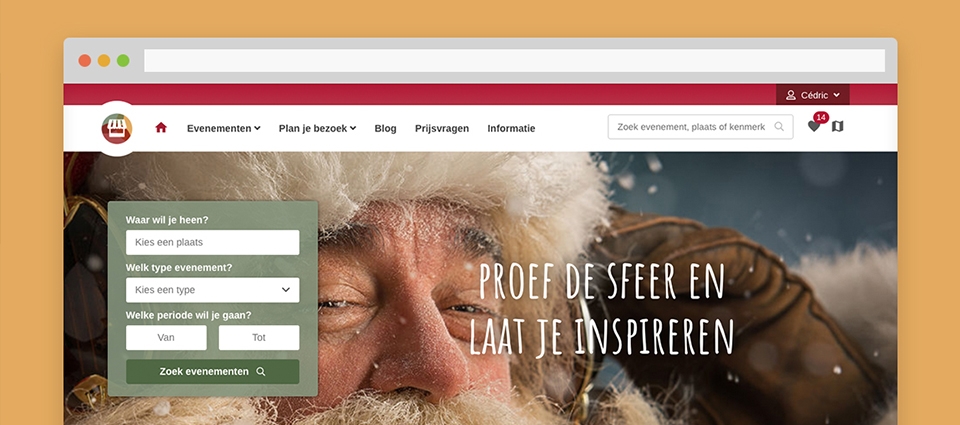 Nieuw ontwerp van homepage Kerstmarkten.net