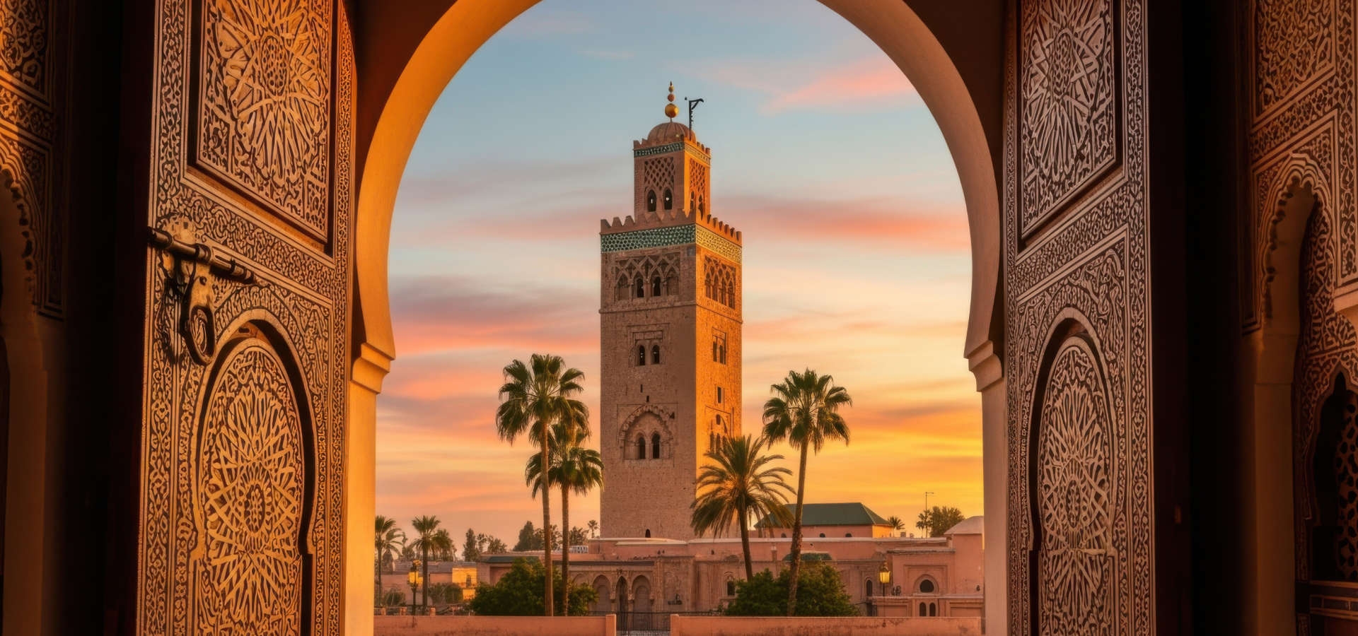 Zonsondergang over Marokkaanse medina