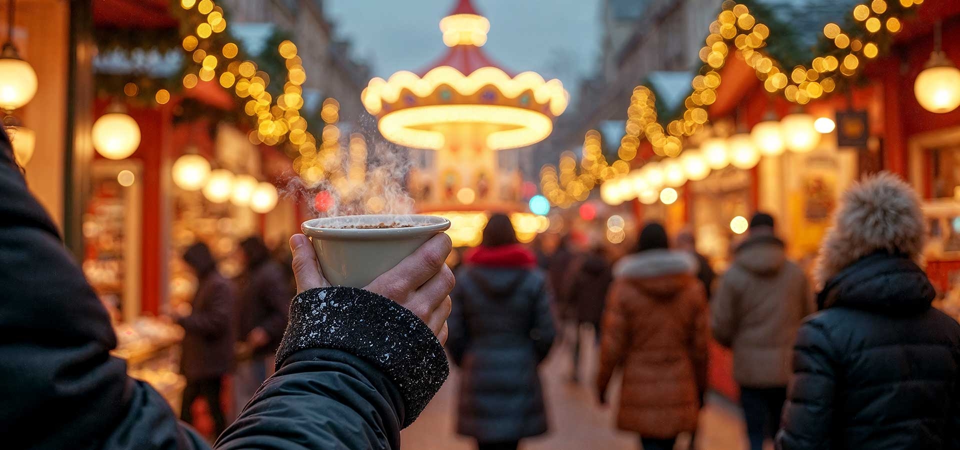 Kerstsfeer met lichtjes in Amsterdam
