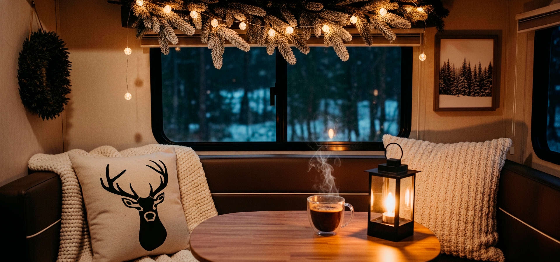 Met de camper op pad in kerst sfeer