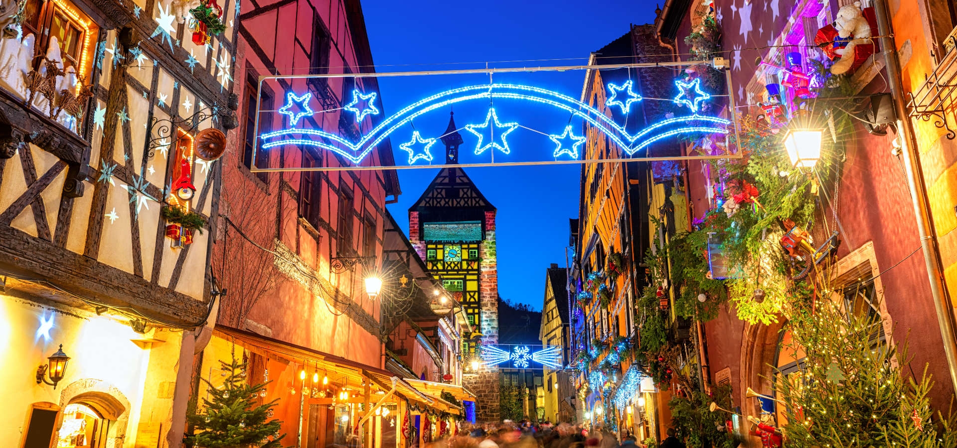 Riquewihr in kerstmis periode.
