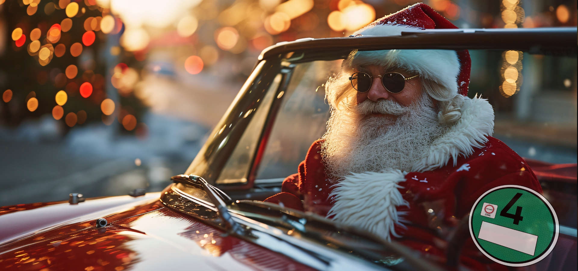 Winterse straat met kerstmarkt verlichting in Duitsland