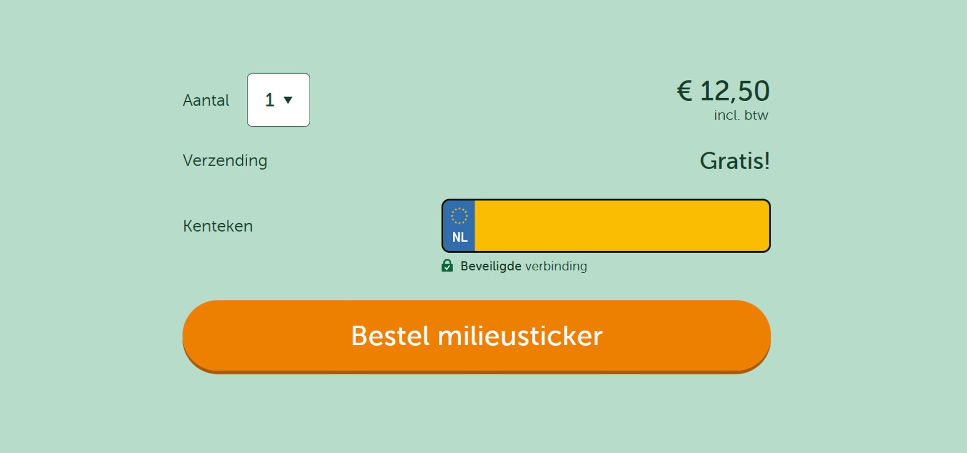 Bestelformulier voor milieusticker Duitsland online