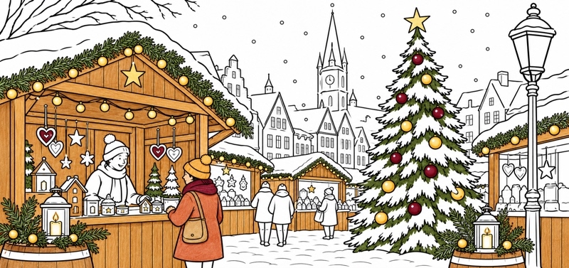 Kerst kleurplaat voor volwassenen 2026