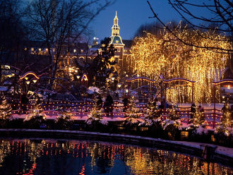  Kerstmarkt Tivoli in Kopenhagen