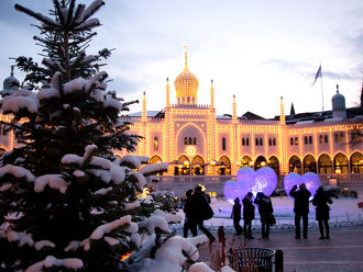  Kerstmarkt Tivoli in Kopenhagen