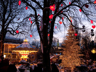  Kerstmarkt Tivoli in Kopenhagen
